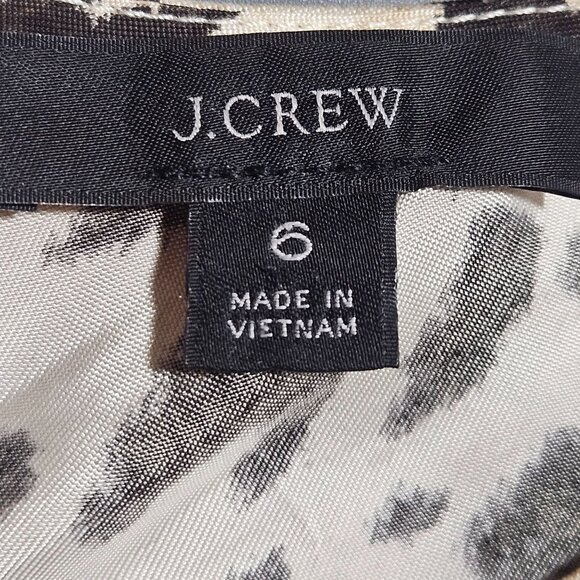 J Crew Leopard Print Midi Dress 6 Animal Print Y2K Quiet Luxury - Picture 5 of 12